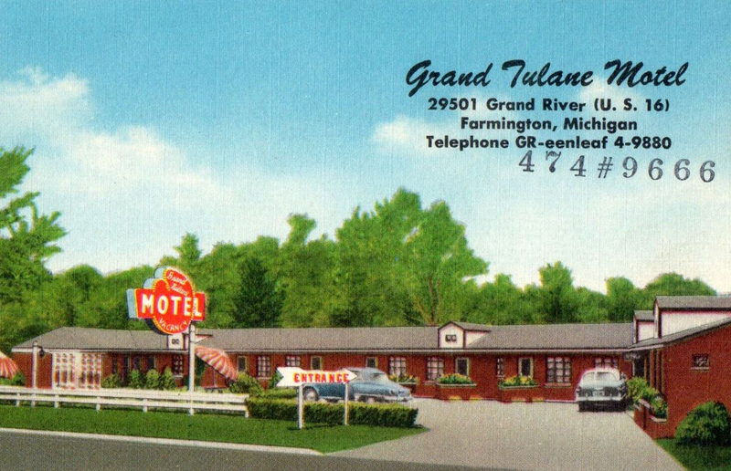 Grand Tulane Motel - Old Postcard (newer photo)